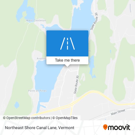 Northeast Shore Canal Lane map