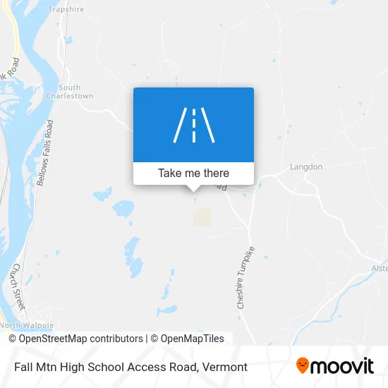 Fall Mtn High School Access Road map