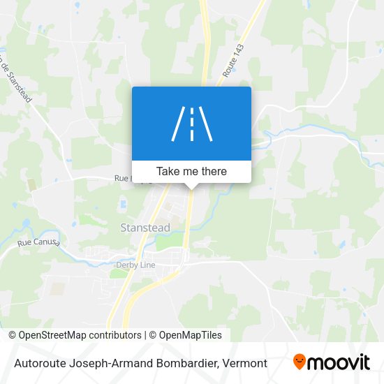 Autoroute Joseph-Armand Bombardier map