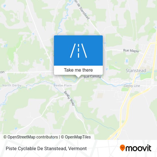 Piste Cyclable De Stanstead map