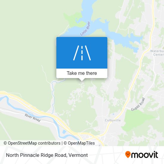 North Pinnacle Ridge Road map