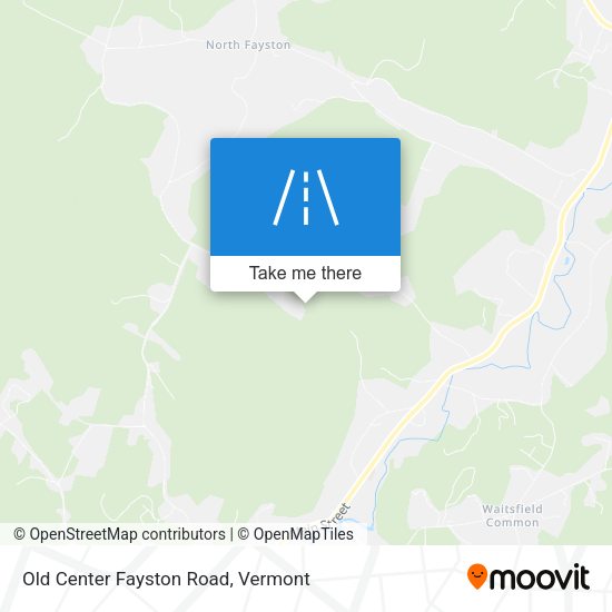 Old Center Fayston Road map