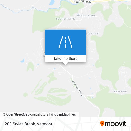 Mapa de 200 Styles Brook