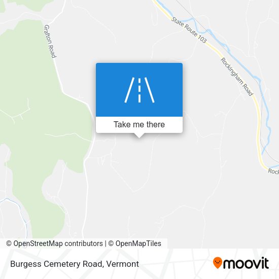 Burgess Cemetery Road map