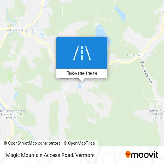 Magic Mountain Access Road map