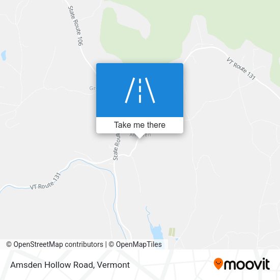 Amsden Hollow Road map