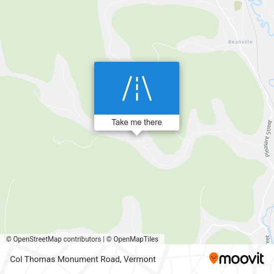 Col Thomas Monument Road map