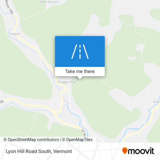 Lyon Hill Road South map