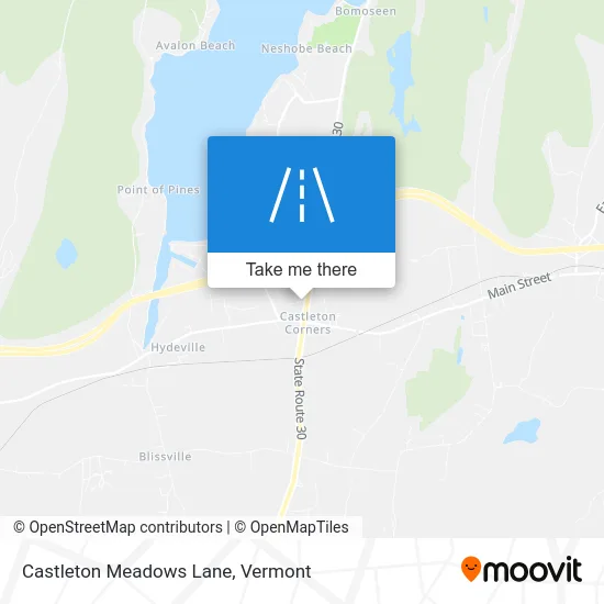 Castleton Meadows Lane map