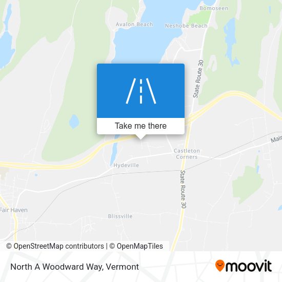 North A Woodward Way map