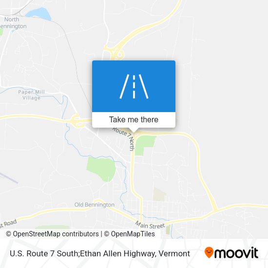 U.S. Route 7 South;Ethan Allen Highway map