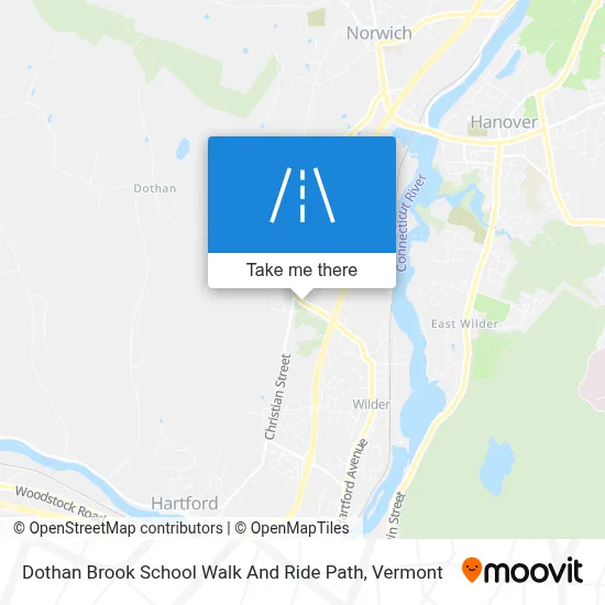 Dothan Brook School Walk And Ride Path map