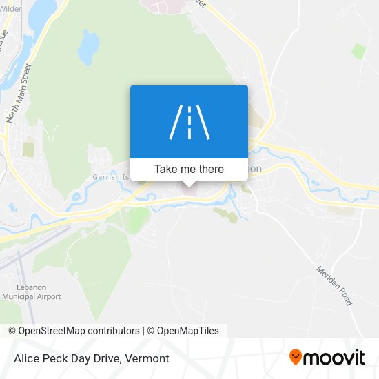 Alice Peck Day Drive map