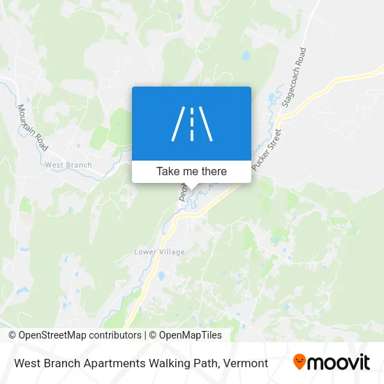 West Branch Apartments Walking Path map