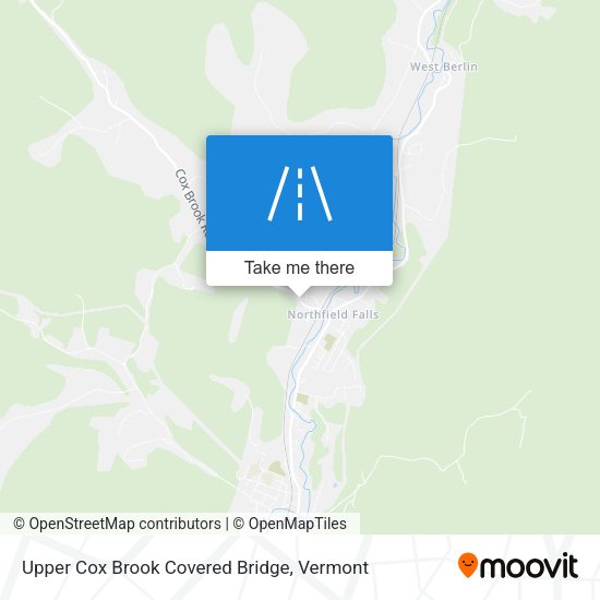 Upper Cox Brook Covered Bridge map