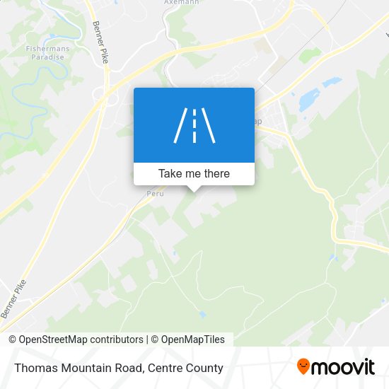 Thomas Mountain Road map