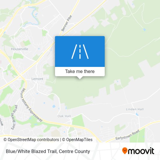 Blue/White Blazed Trail map
