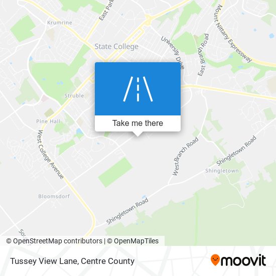 Tussey View Lane map