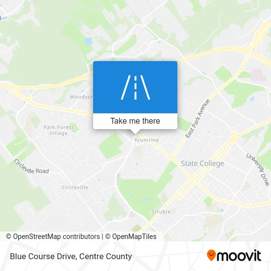 Blue Course Drive map