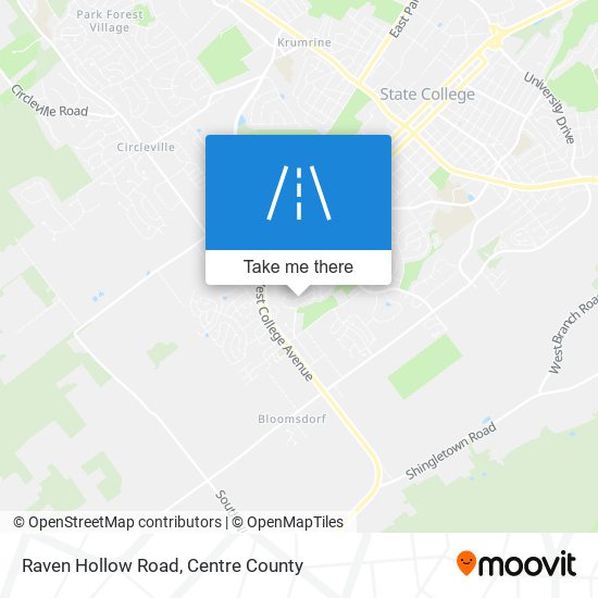 Raven Hollow Road map