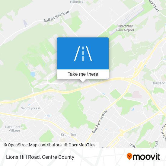 Lions Hill Road map