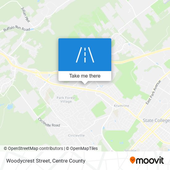 Woodycrest Street map