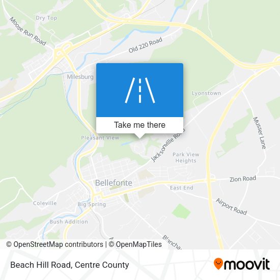 Beach Hill Road map