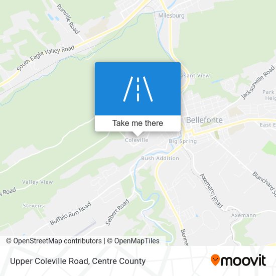 Upper Coleville Road map