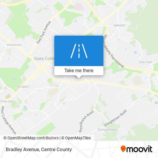 Bradley Avenue map