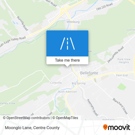 Moonglo Lane map
