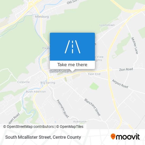 South Mcallister Street map