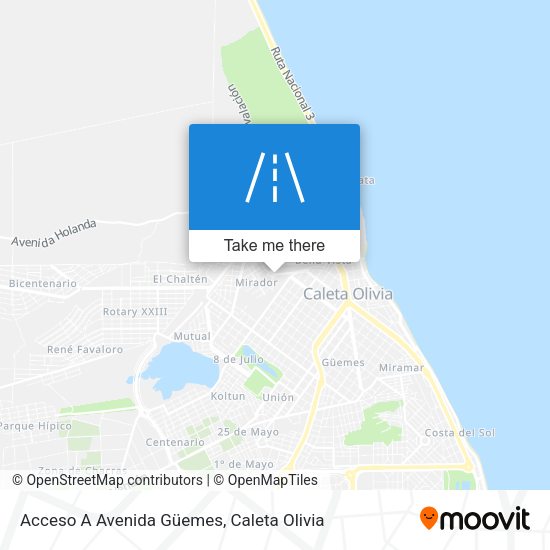 Mapa de Acceso A Avenida Güemes