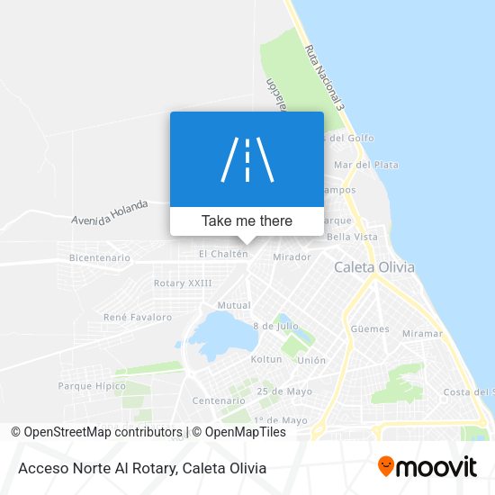 Mapa de Acceso Norte Al Rotary