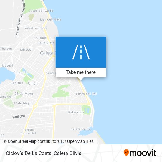 Mapa de Ciclovía De La Costa