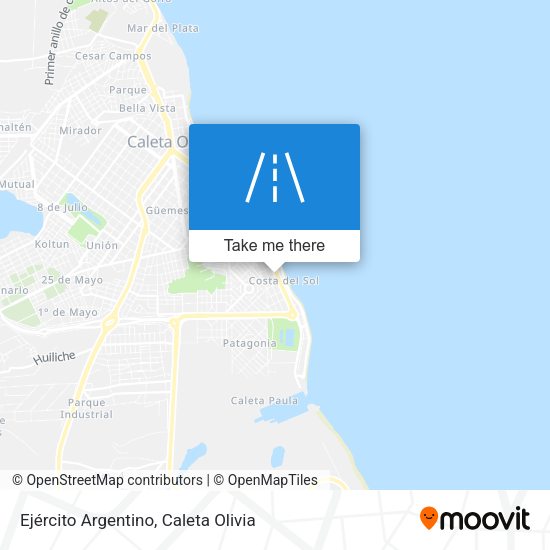 Mapa de Ejército Argentino