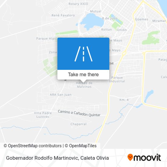 Mapa de Gobernador Rodolfo Martinovic