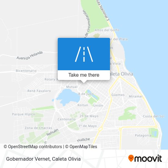 Gobernador Vernet map