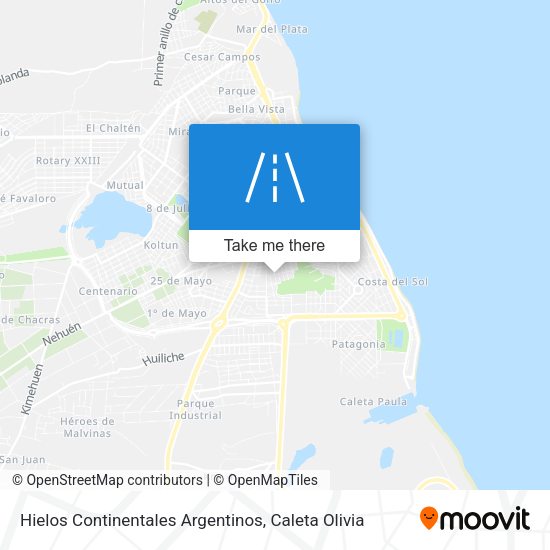 Hielos Continentales Argentinos map