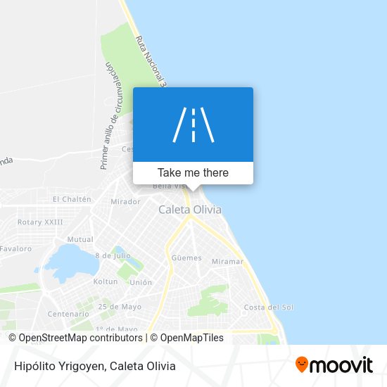 Hipólito Yrigoyen map
