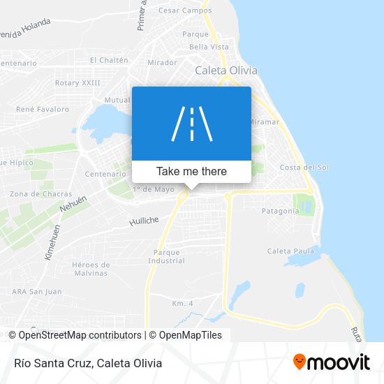 Río Santa Cruz map