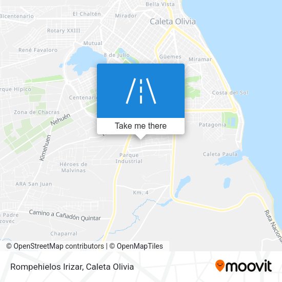 Mapa de Rompehielos Irizar
