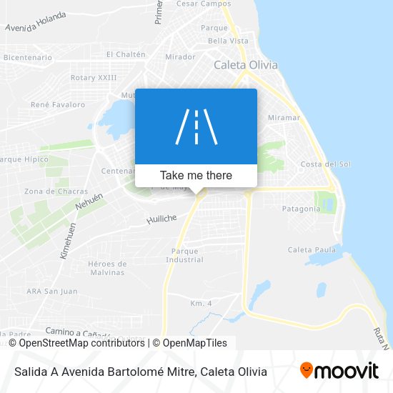 Mapa de Salida A Avenida Bartolomé Mitre