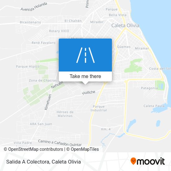 Salida A Colectora map