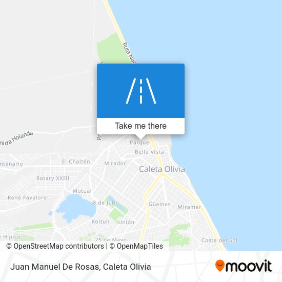 Mapa de Juan Manuel De Rosas
