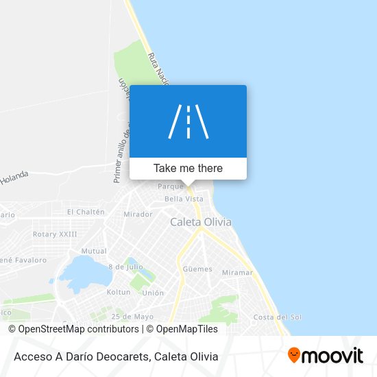 Mapa de Acceso A Darío Deocarets
