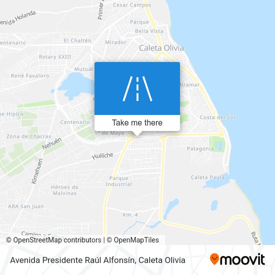 Mapa de Avenida Presidente Raúl Alfonsín