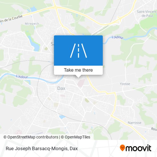 Mapa Rue Joseph Barsacq-Mongis