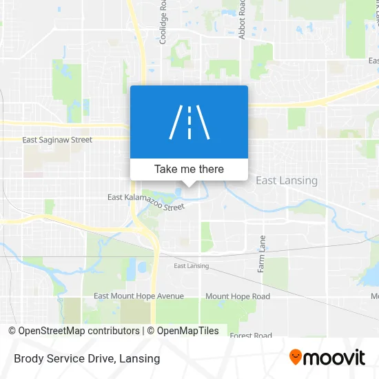 Brody Service Drive map