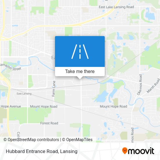 Hubbard Entrance Road map