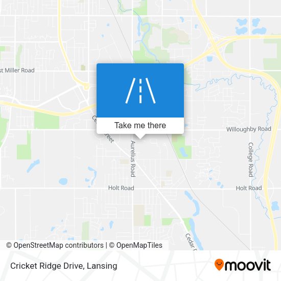 Cricket Ridge Drive map